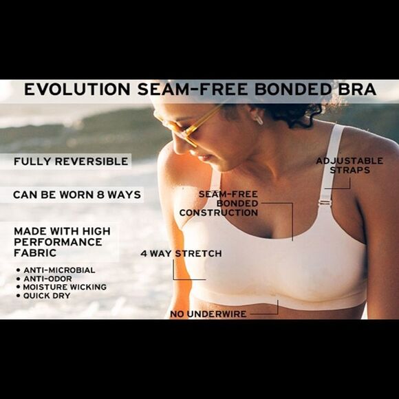 KNIX Evolution Reversible Black/Nude Bra Size 6 - Picture 3 of 10